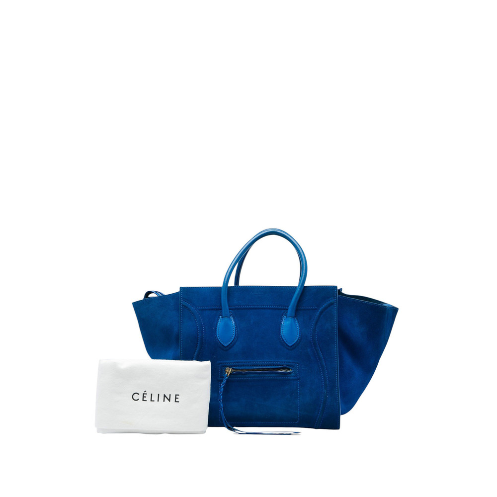 Pre-Loved Celine Medium Suede Phantom Luggage Tote - Picture 6 of 6